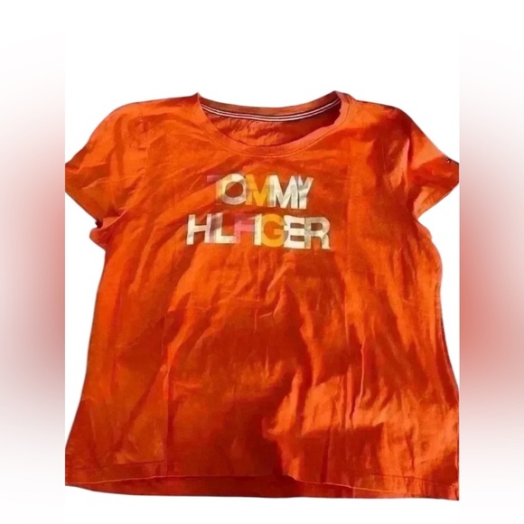 Tommy Hilfiger T-shirt ladies orangy color size  XL - Picture 1 of 5